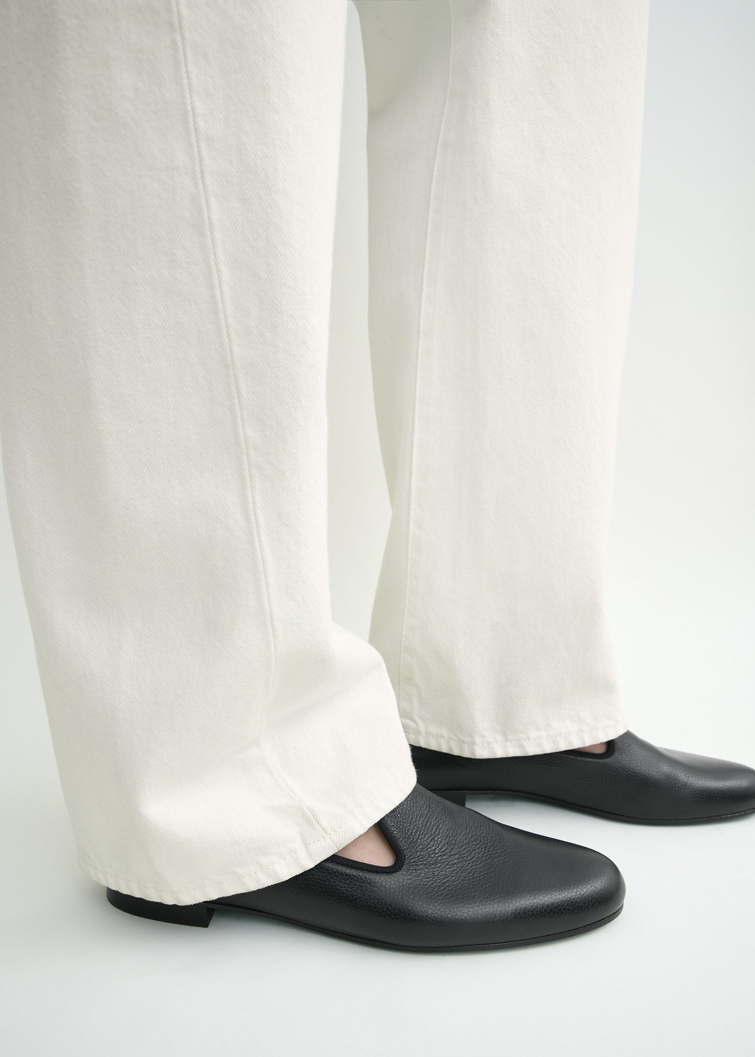 Grained-leather loafers black - 3