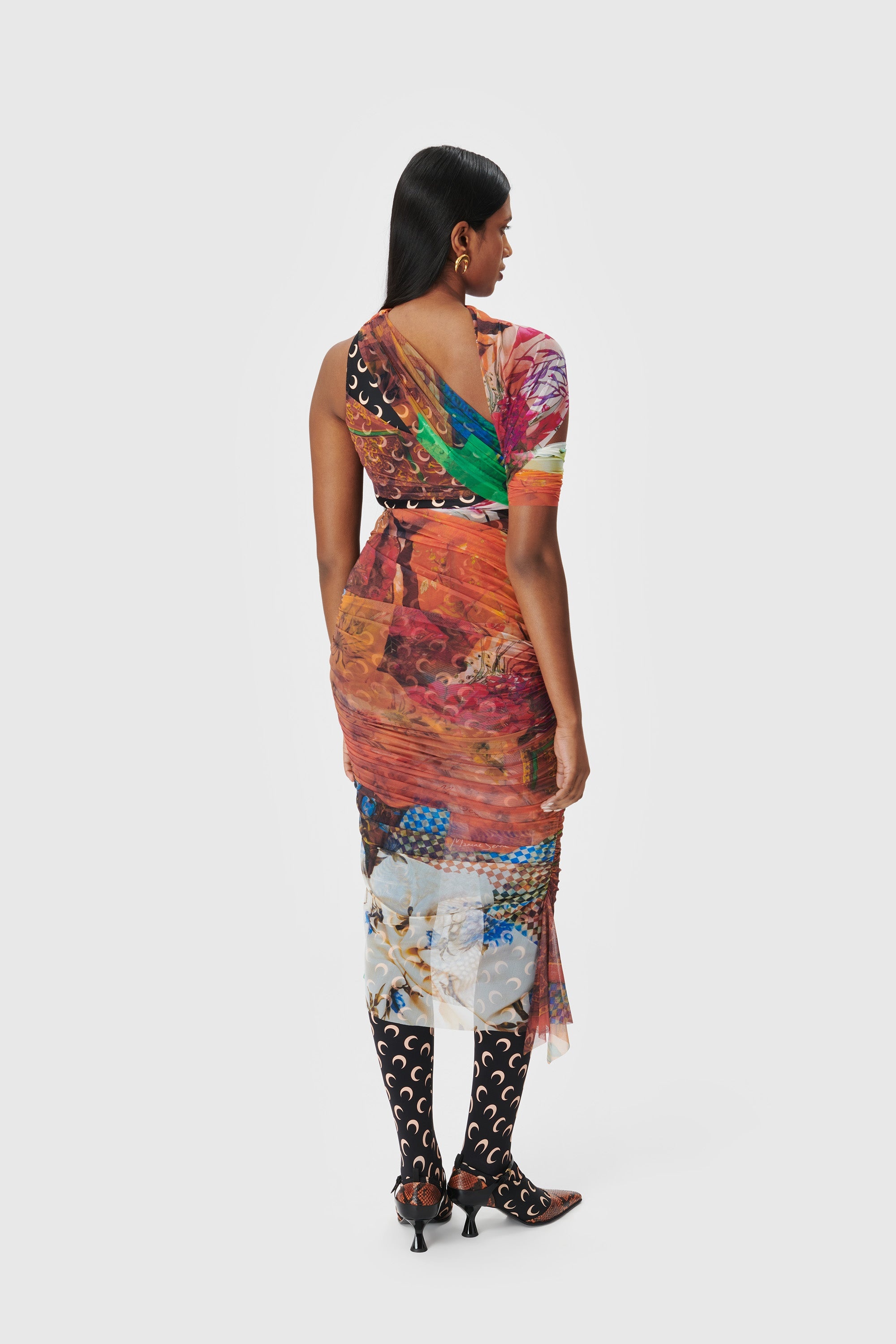 Jersey Body Shelter Draped Dress - 4