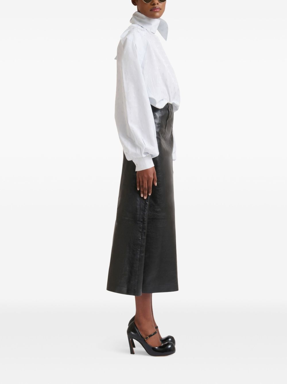 high-collar shirt - 2