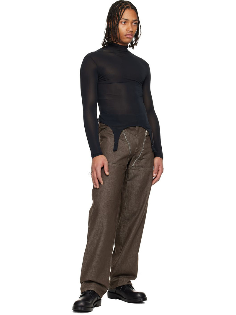 Jean Paul Gaultier Black 'The Garter Top' Turtleneck outlook