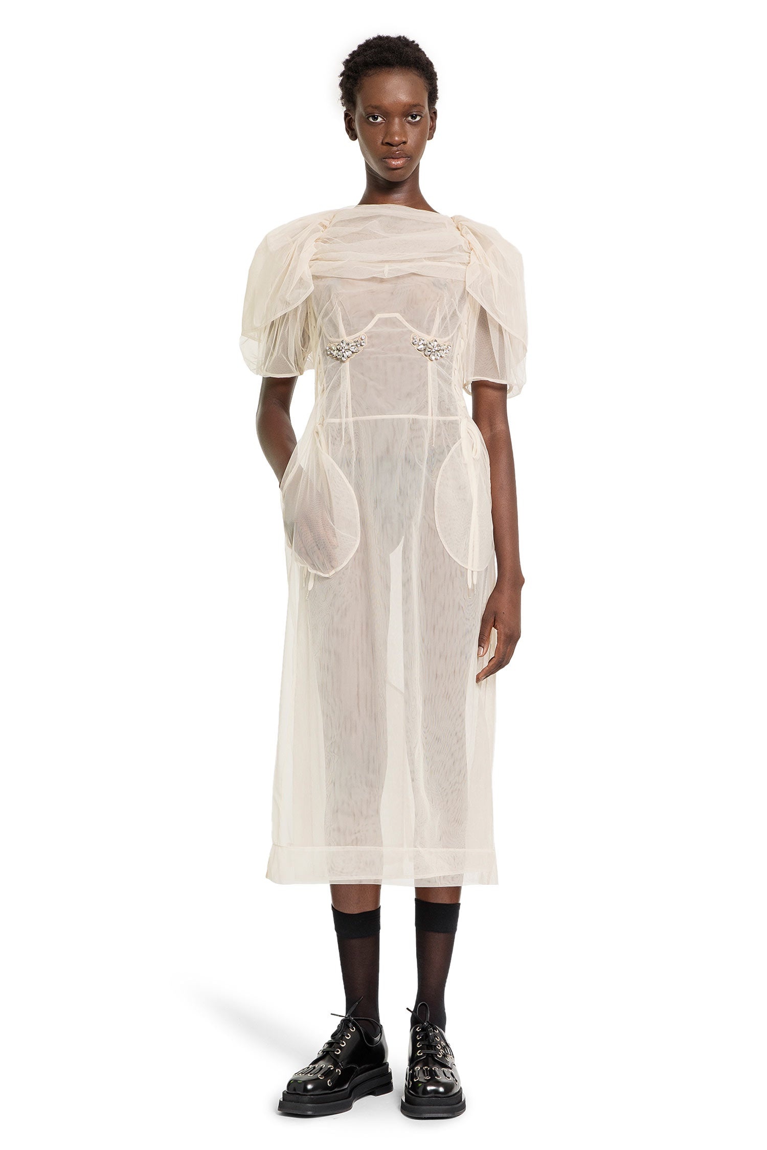 SIMONE ROCHA レーストリム スリップドレス Simone Rocha レーストリム スリップドレス | ニュートラル