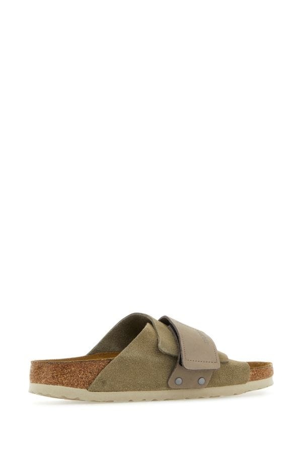 Sage green suede Kyoto slippers - 3