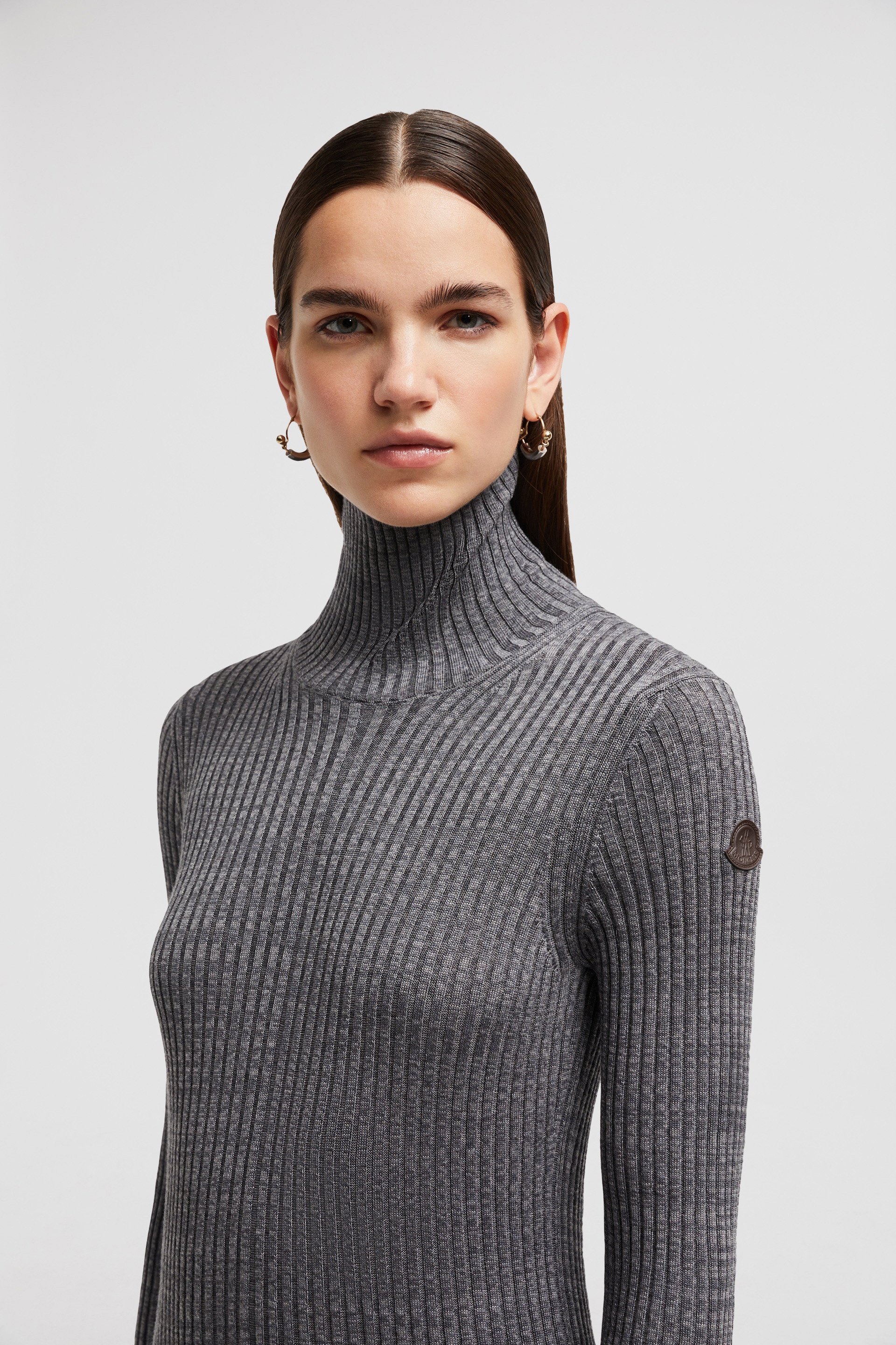 MONCLERモンクレールKnit Logo Midi Dressドレス MONCLER モンクレール ドレス ABITO 大きいサイズあり ブラック