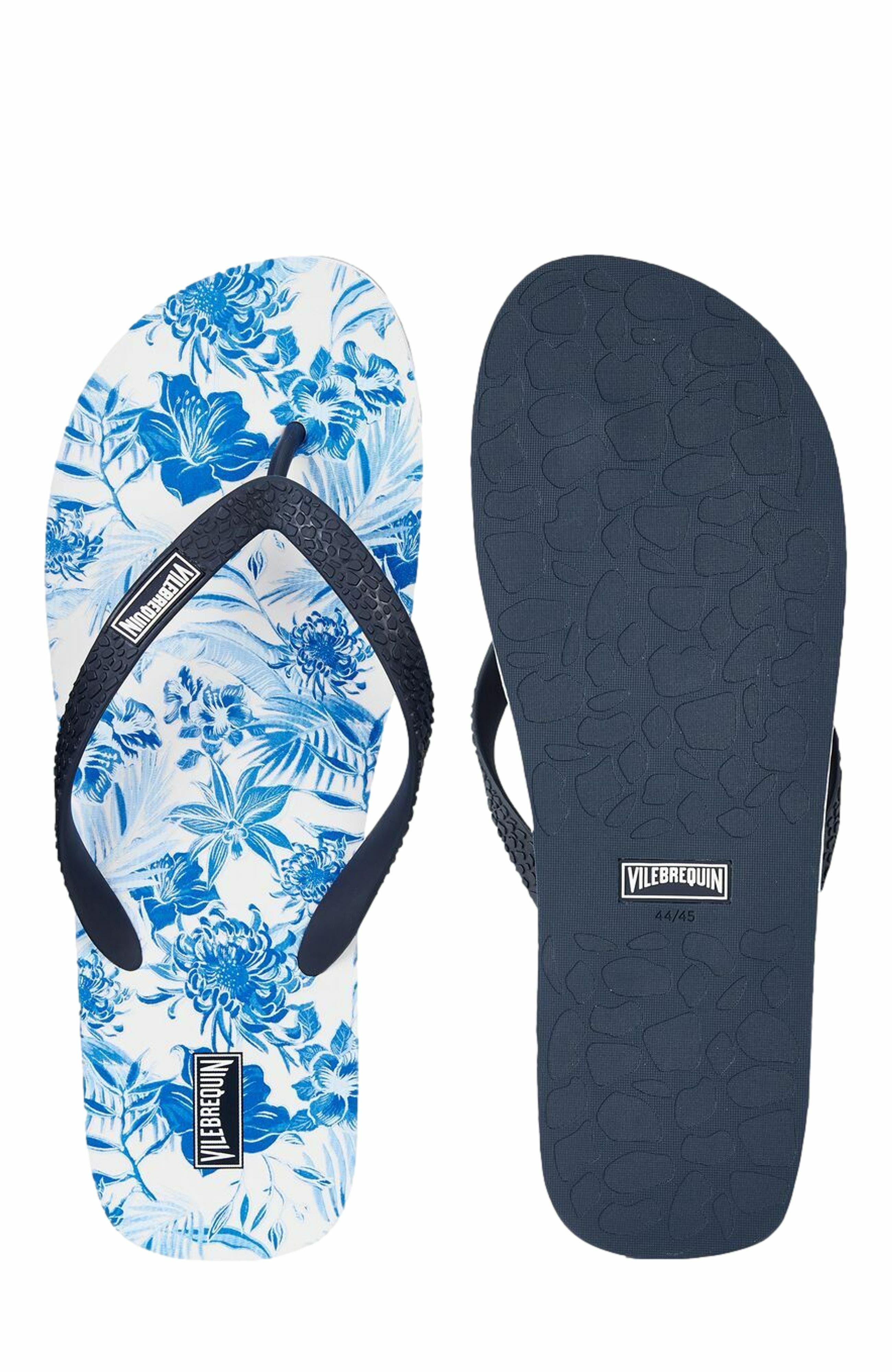 Vilebrequin Men's Tahiti Flowers Flip Flops in Blanc at Nordstrom - 3