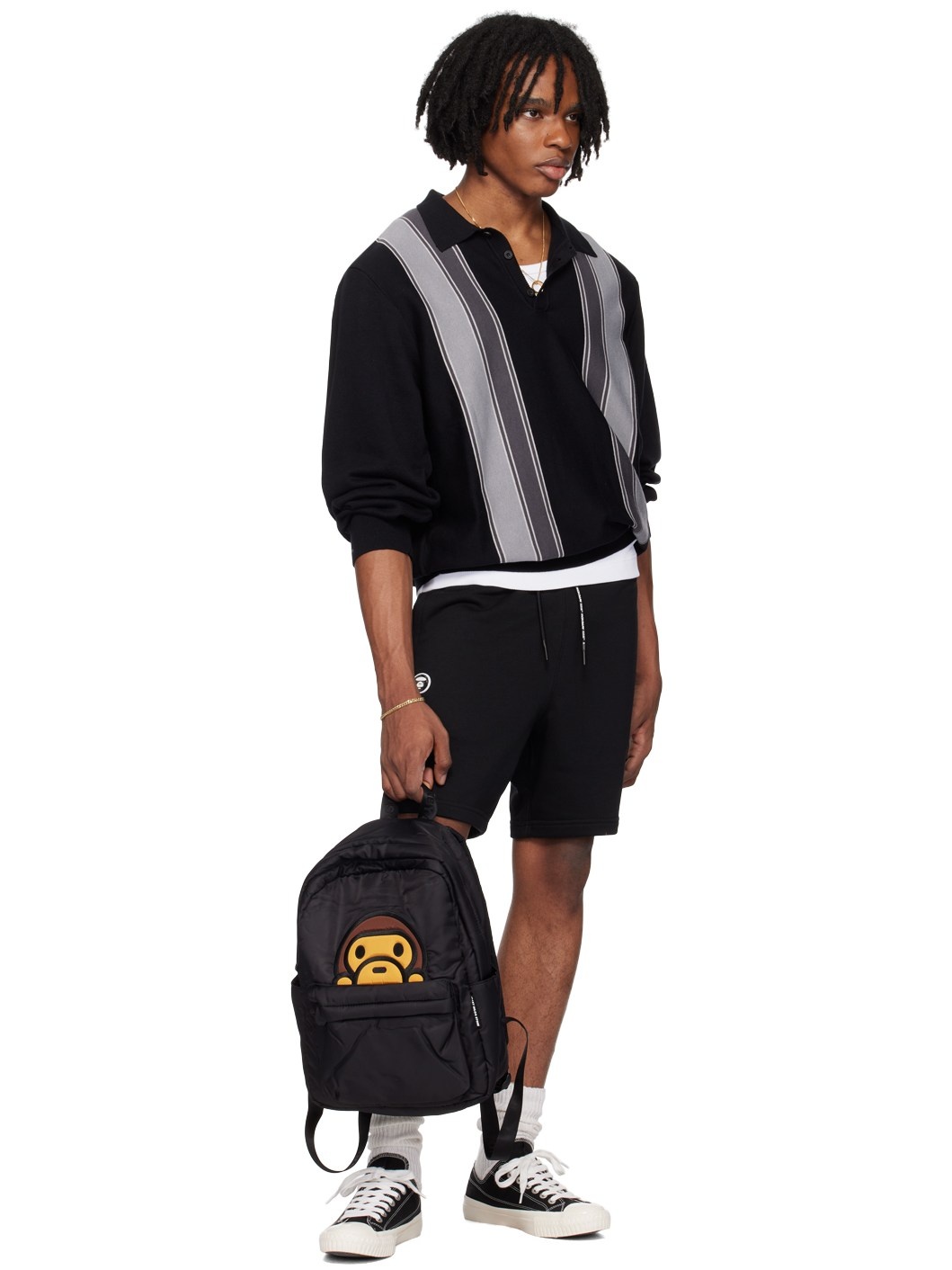 Black Baby Milo Medium Backpack - 4
