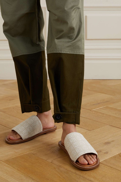 Loewe Anagram canvas-jacquard slides outlook