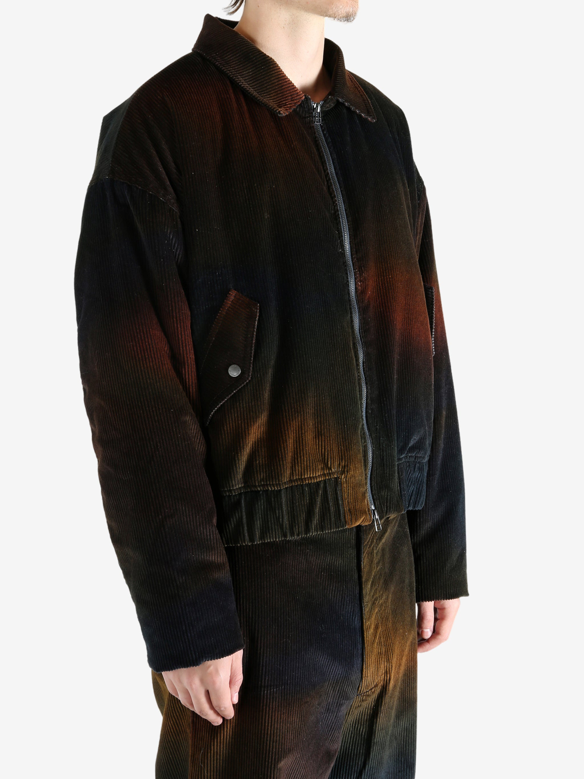 THE ELDER STATESMAN - Men Ombre Cord Boxy Jacket - 2