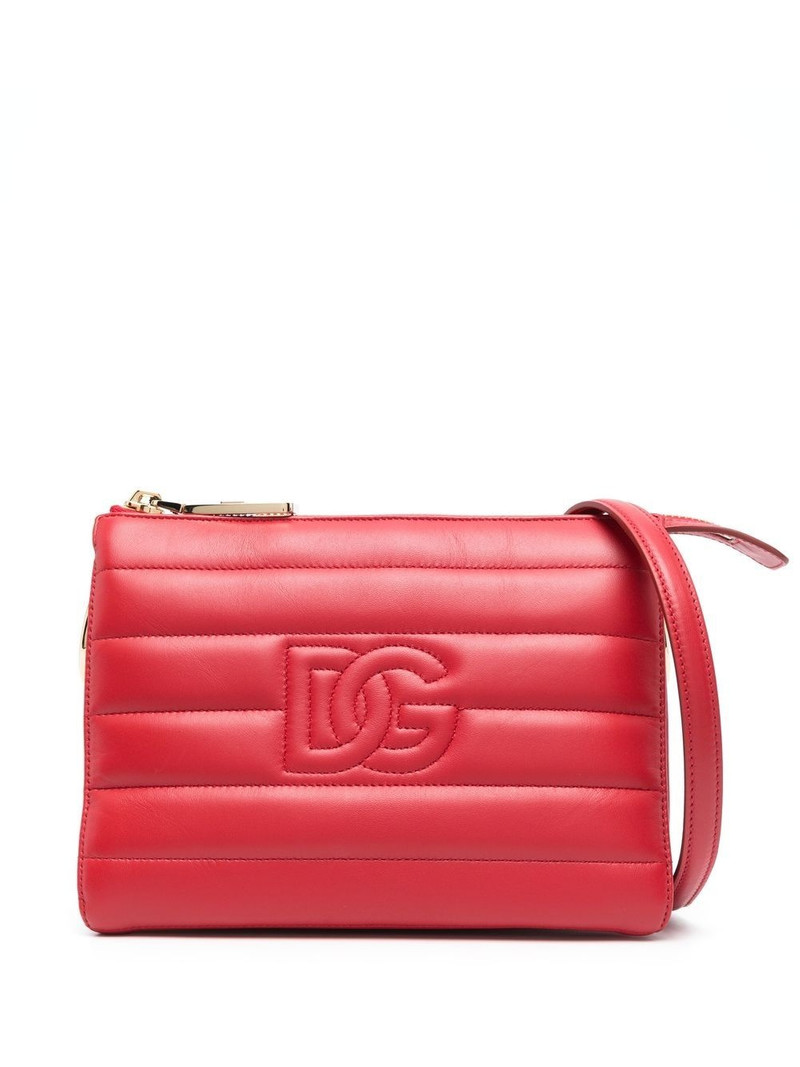 stitched-logo detail clutch bag 1
