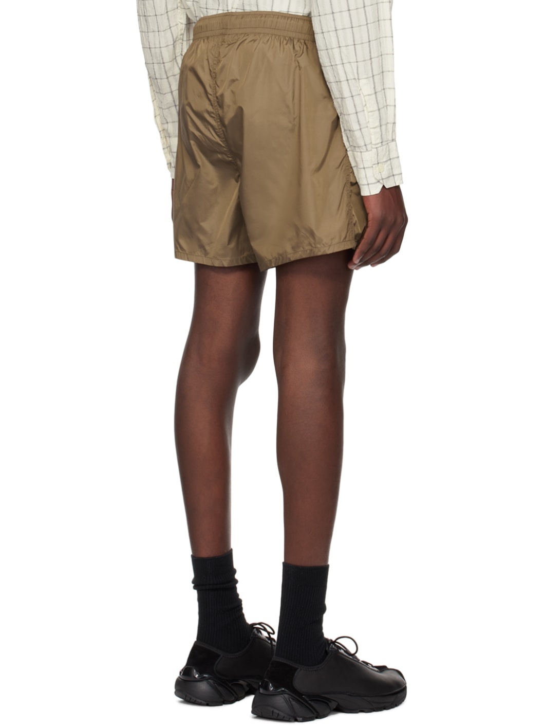 Khaki Drape Tech Swim Shorts - 3