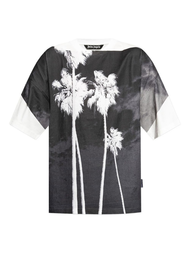 palm-tree print T-shirt 1