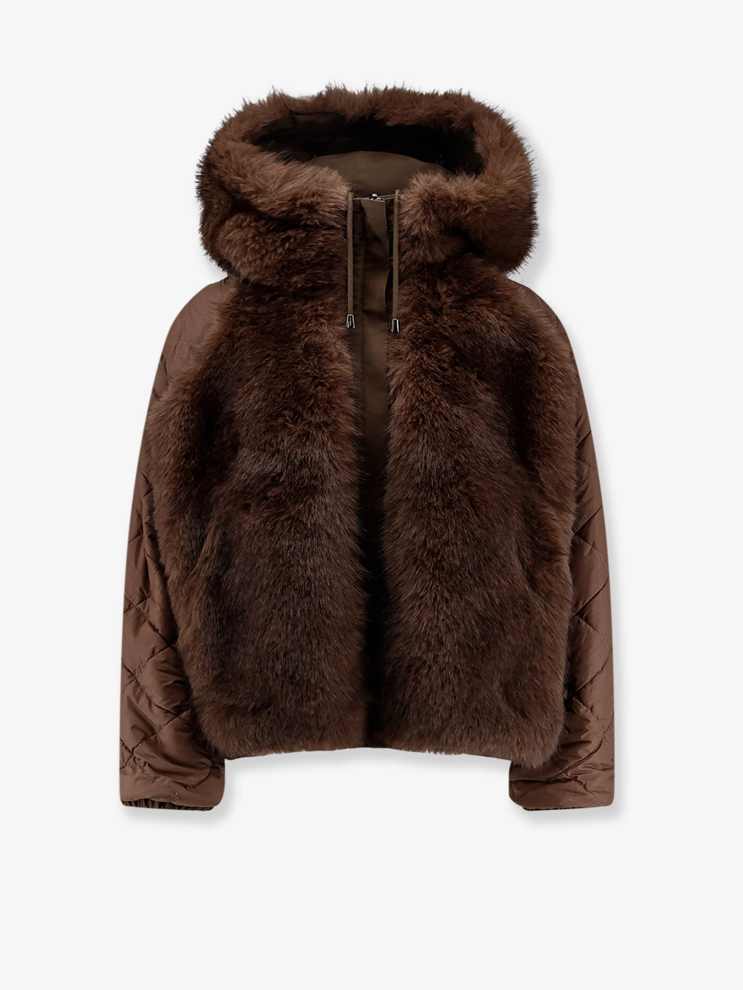 VALENTINI 1972 - Valentini 1972 Faux Fur Jacket With Nylon Inserts - 3