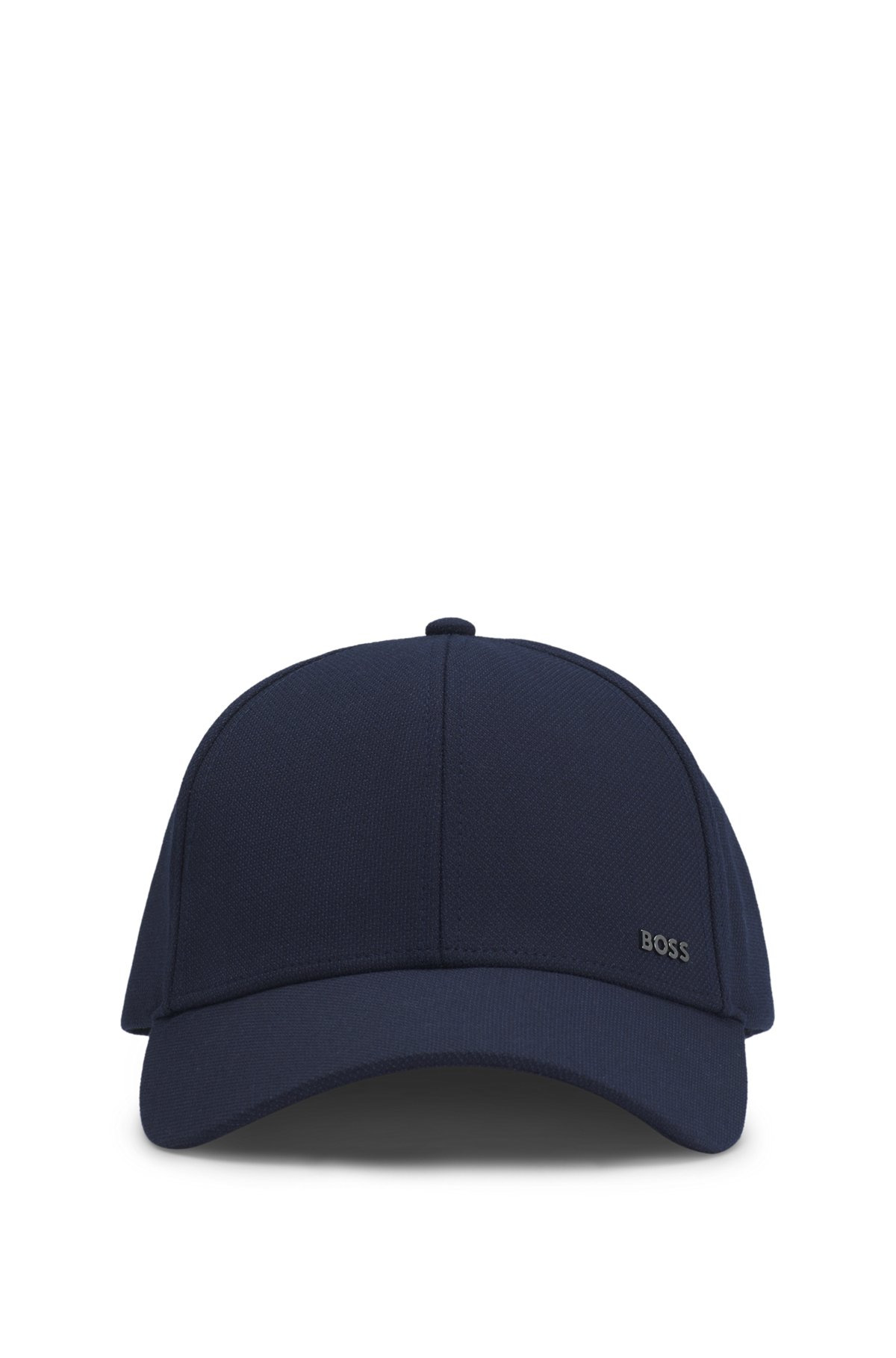 KNITTED-PIQUÉ CAP WITH LOGO PATCH - 2