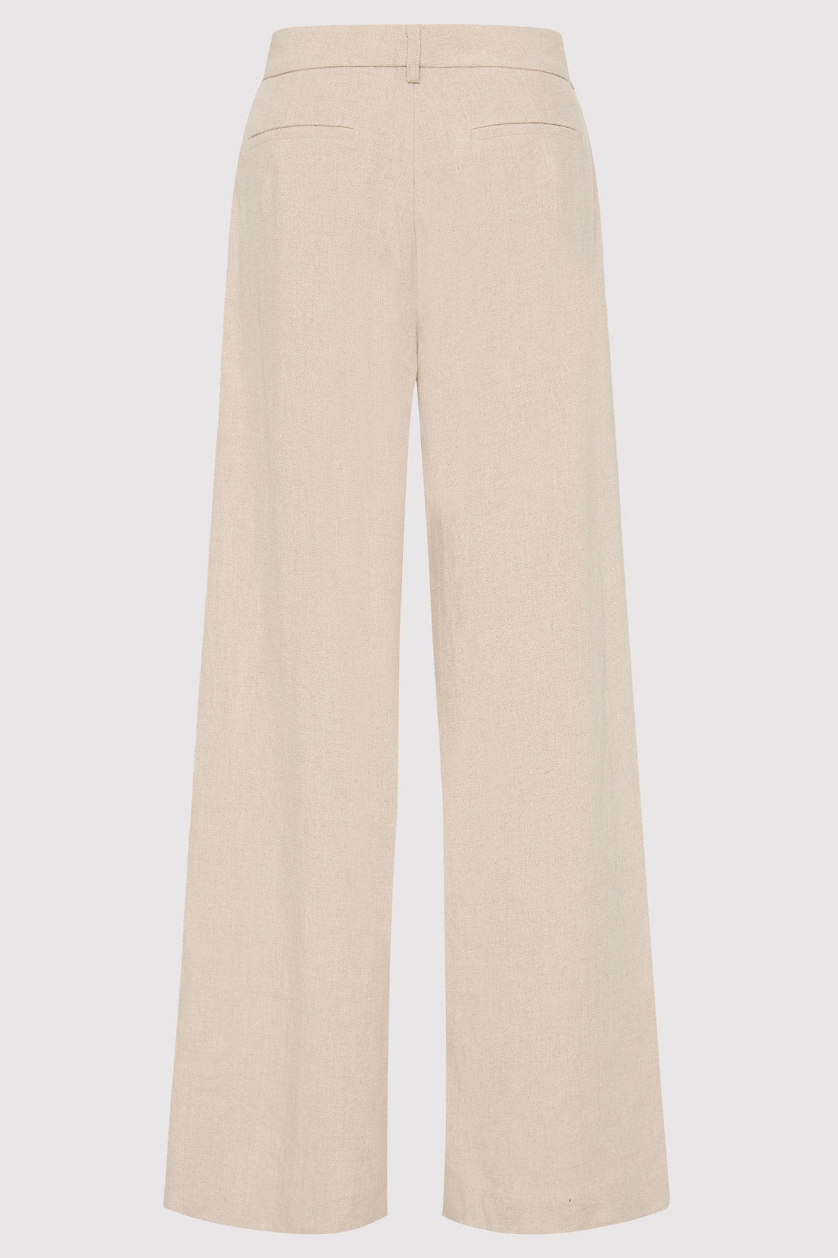 Linen Overlap Waist Trousers - Natural - 8
