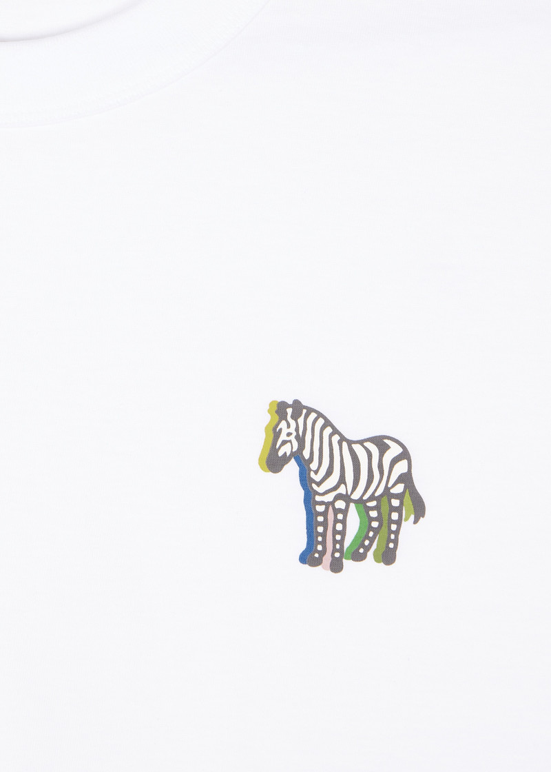 Paul Smith White '3D Zebra' Print T-Shirt outlook