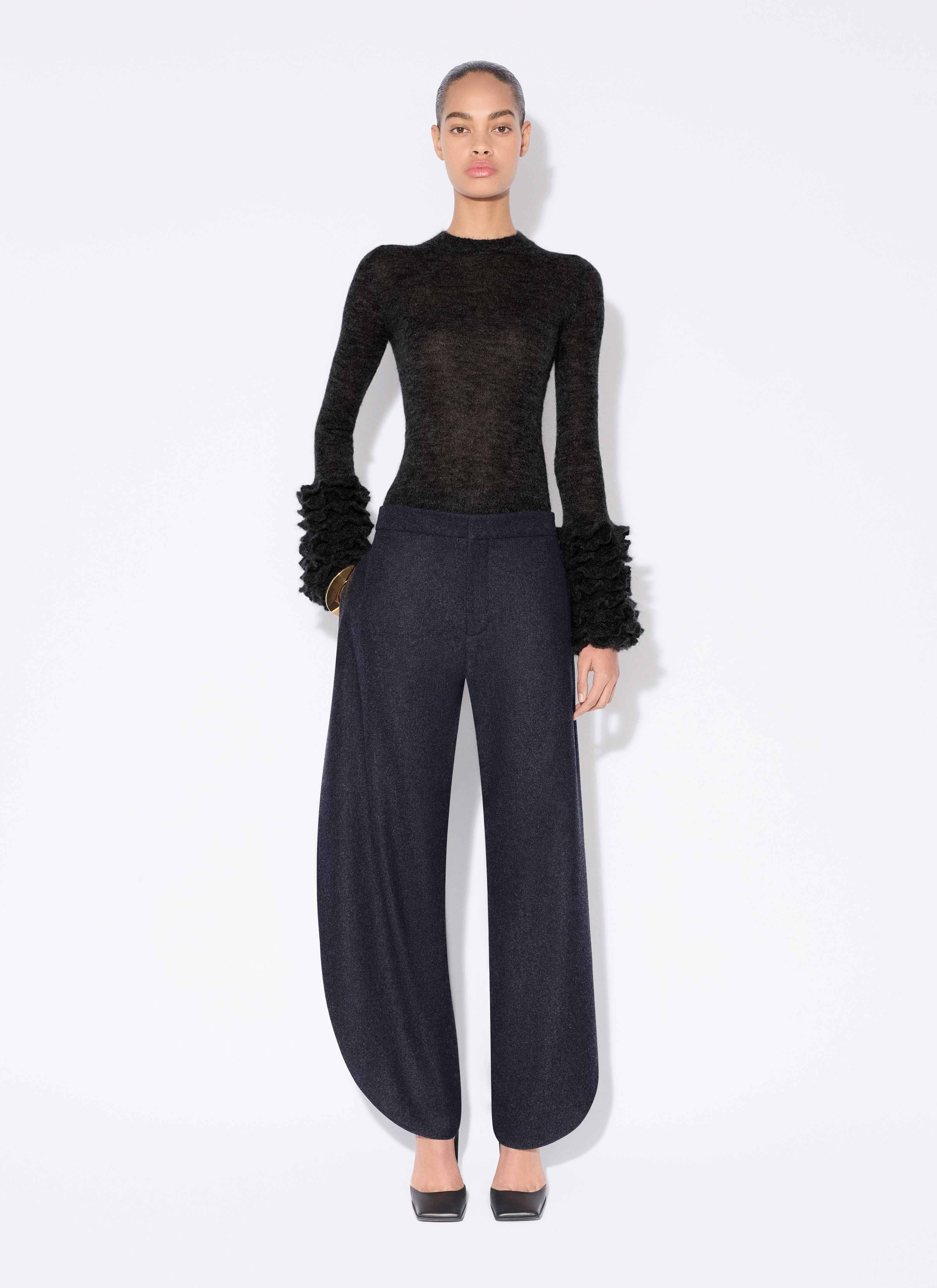 WOOL FLANNEL PETAL PANTS - 2