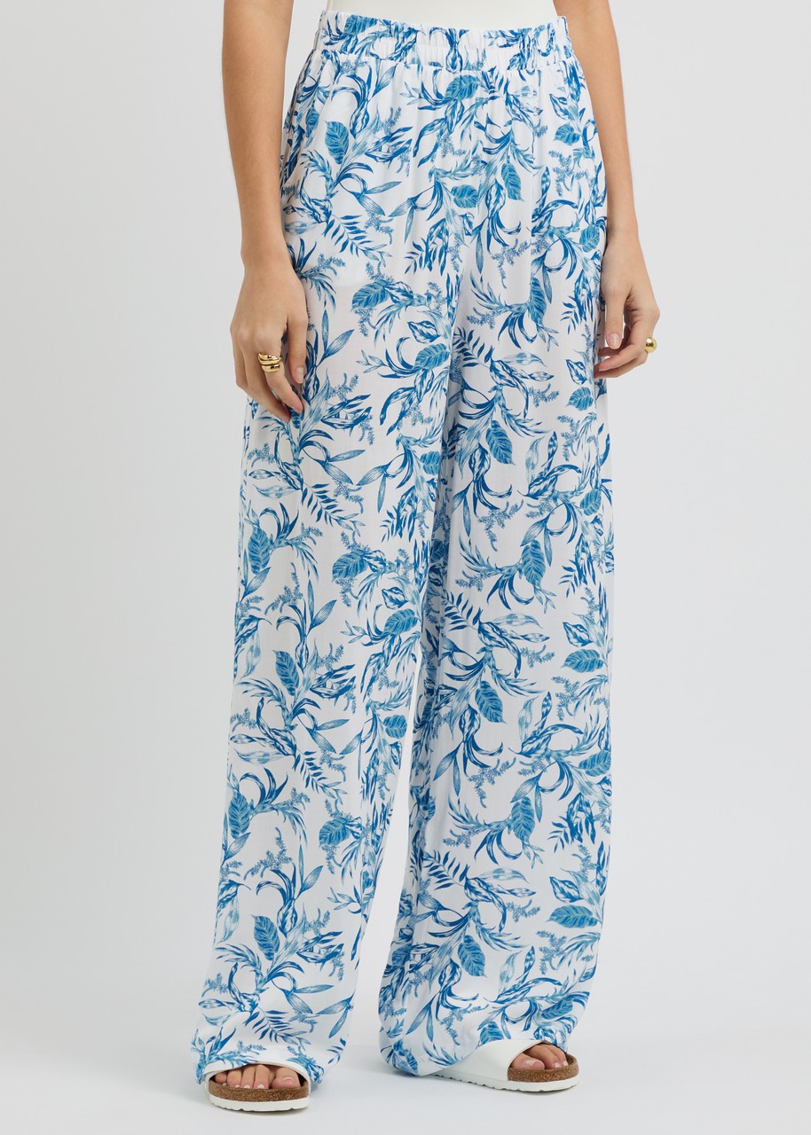Melissa Odabash Olivia Floral-print Wide-leg Trousers - 2