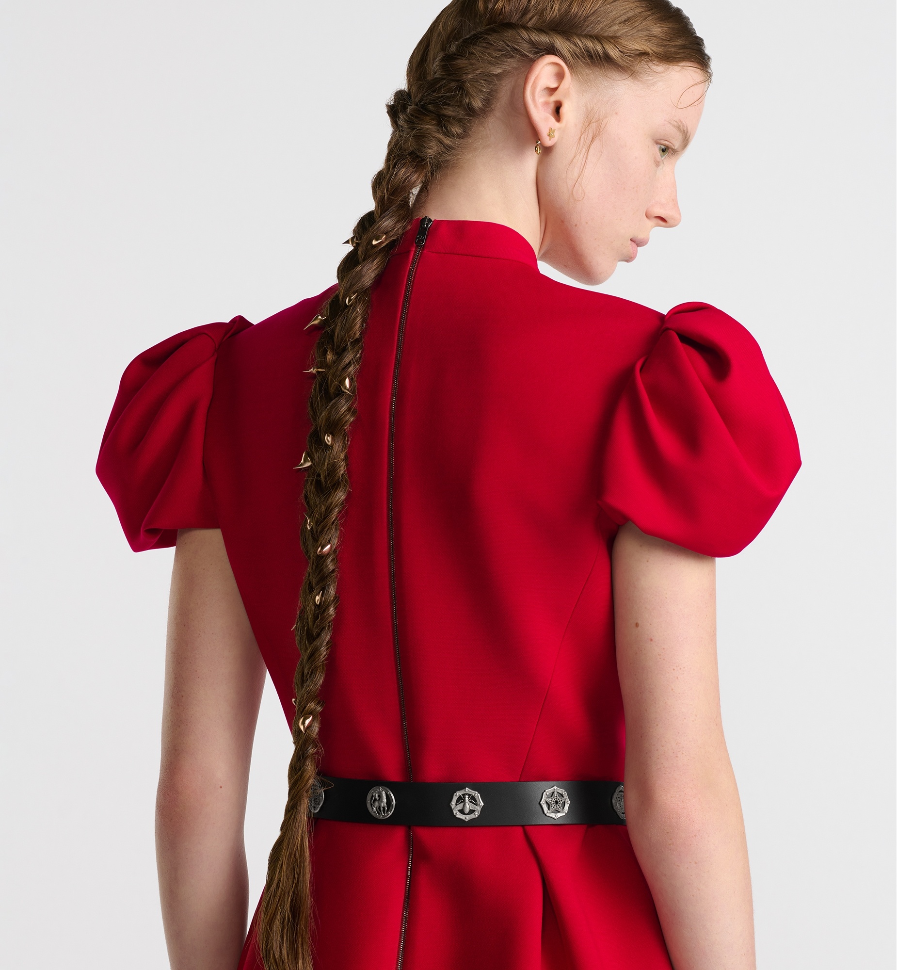 Belted Short Dress - 4