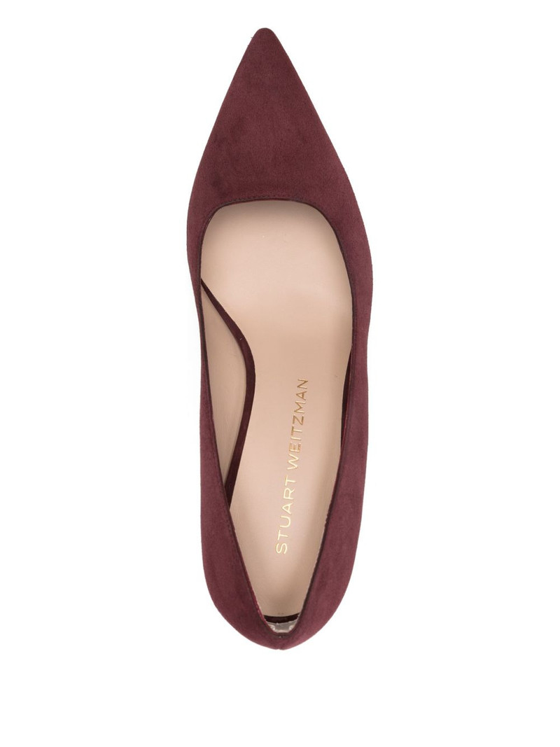 Stuart Weitzman pointed-toe suede pumps outlook