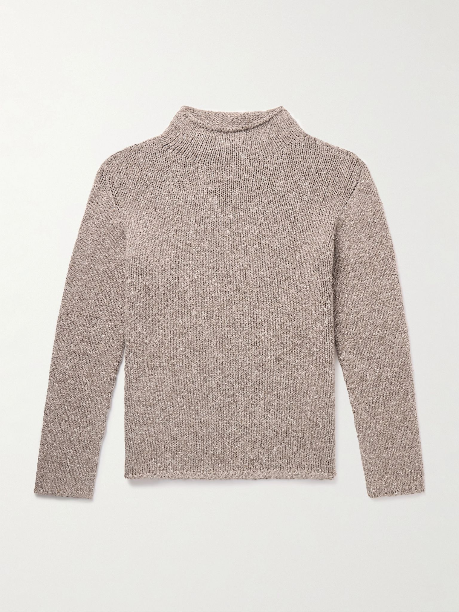 Ryoko Cotton Rollneck Sweater Brown - 1