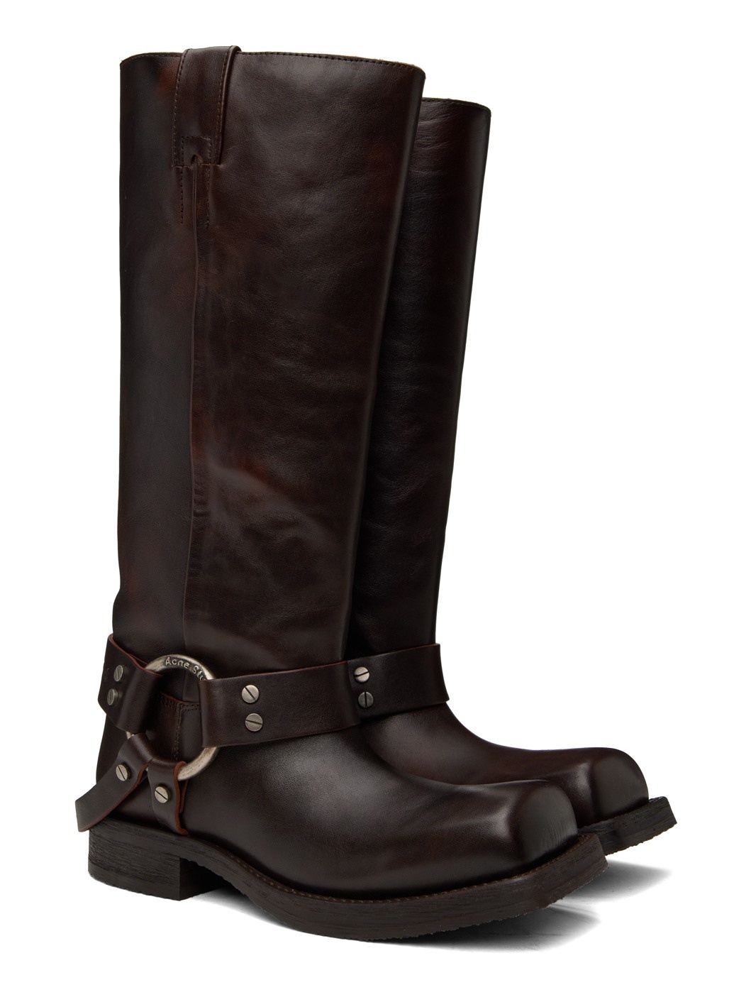 SSENSE Exclusive Brown Stirrup High Boots - 4