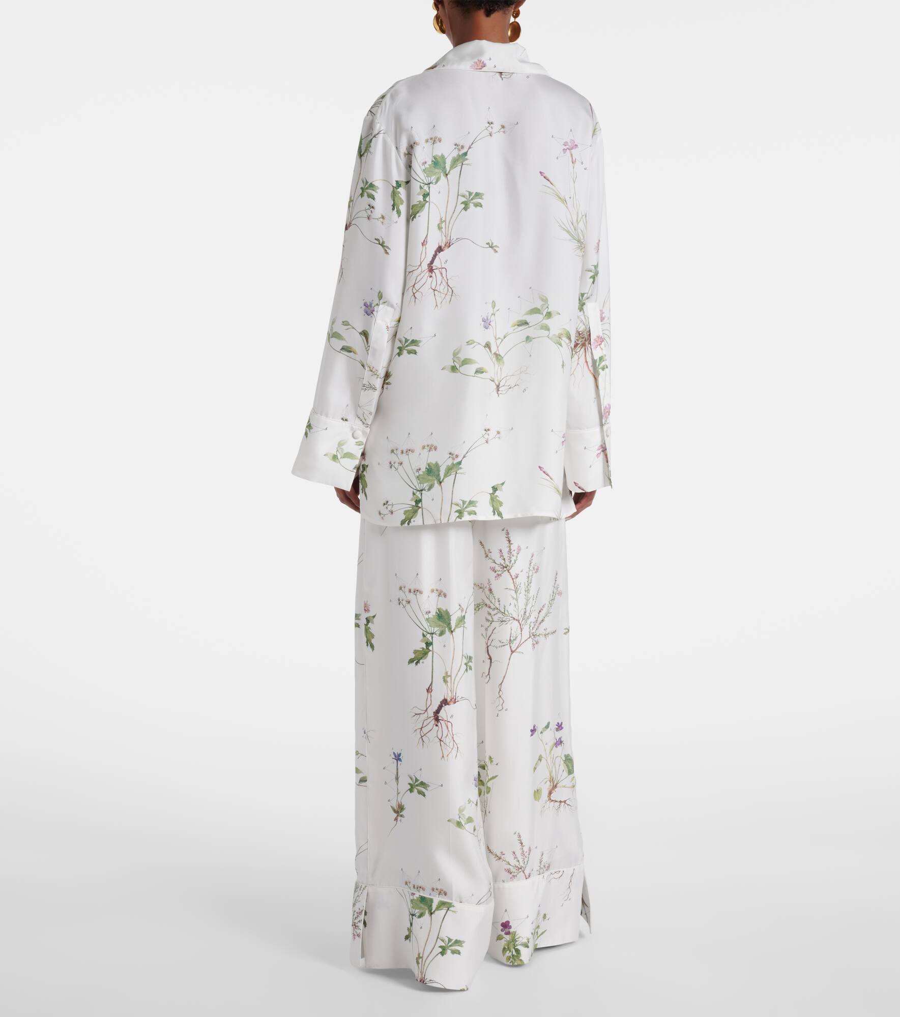 Floral printed silk shirt - 3