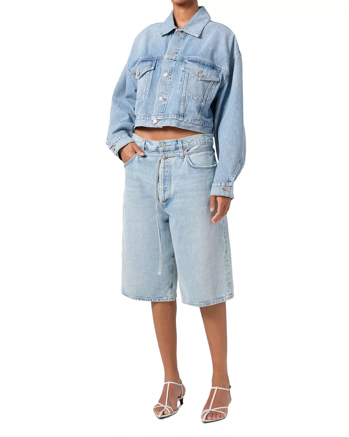 Palmer Cropped Denim Jacket - 2