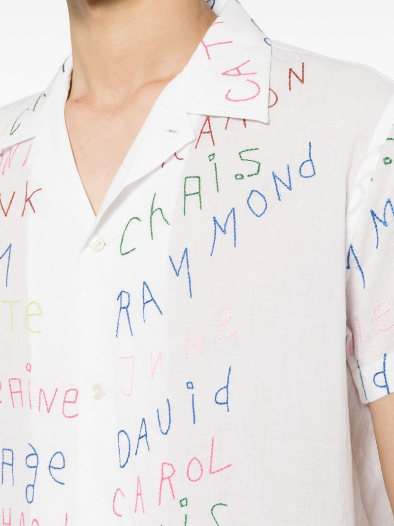 Familial Hall embroidered cotton shirt 5