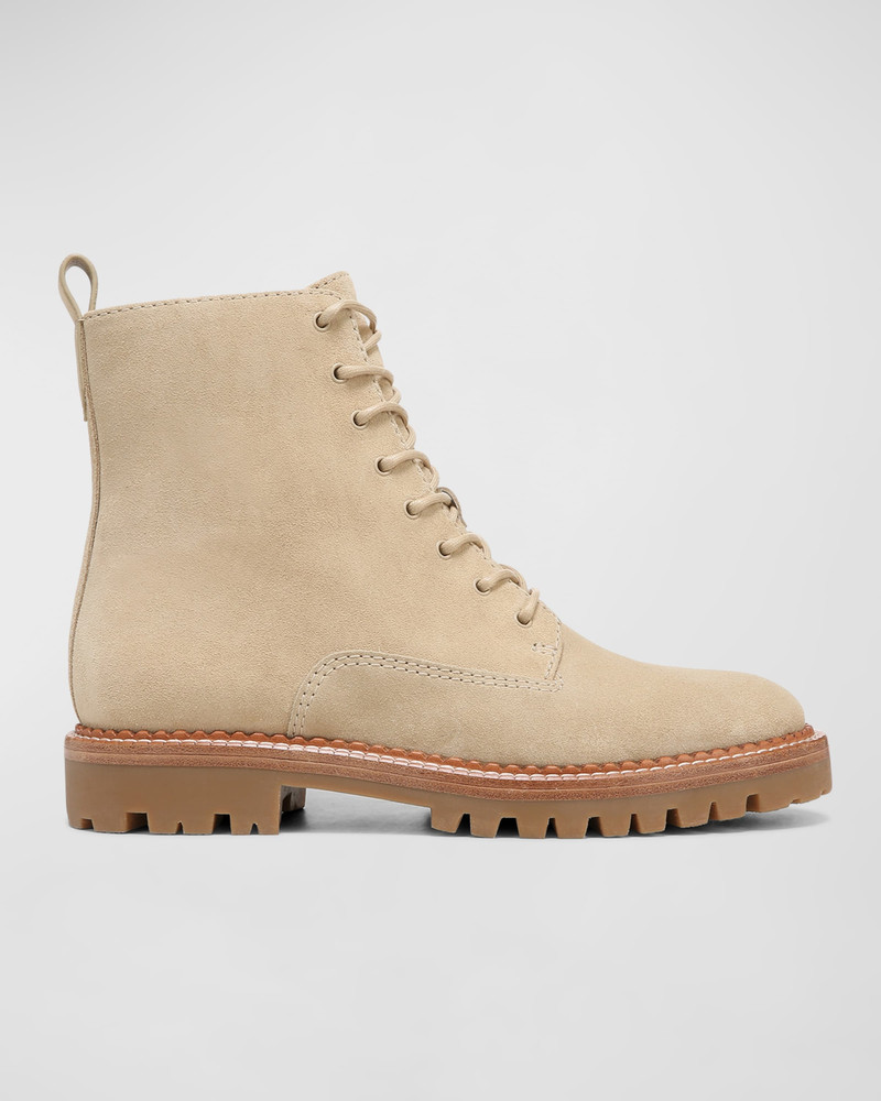 Cabria Suede Water-Repellant Combat Boots 1