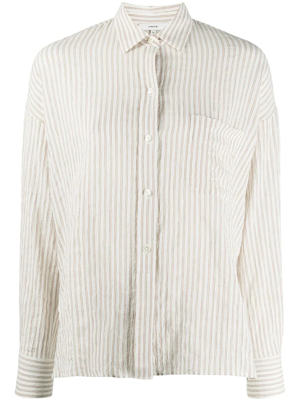 classic collar striped shirt - 1