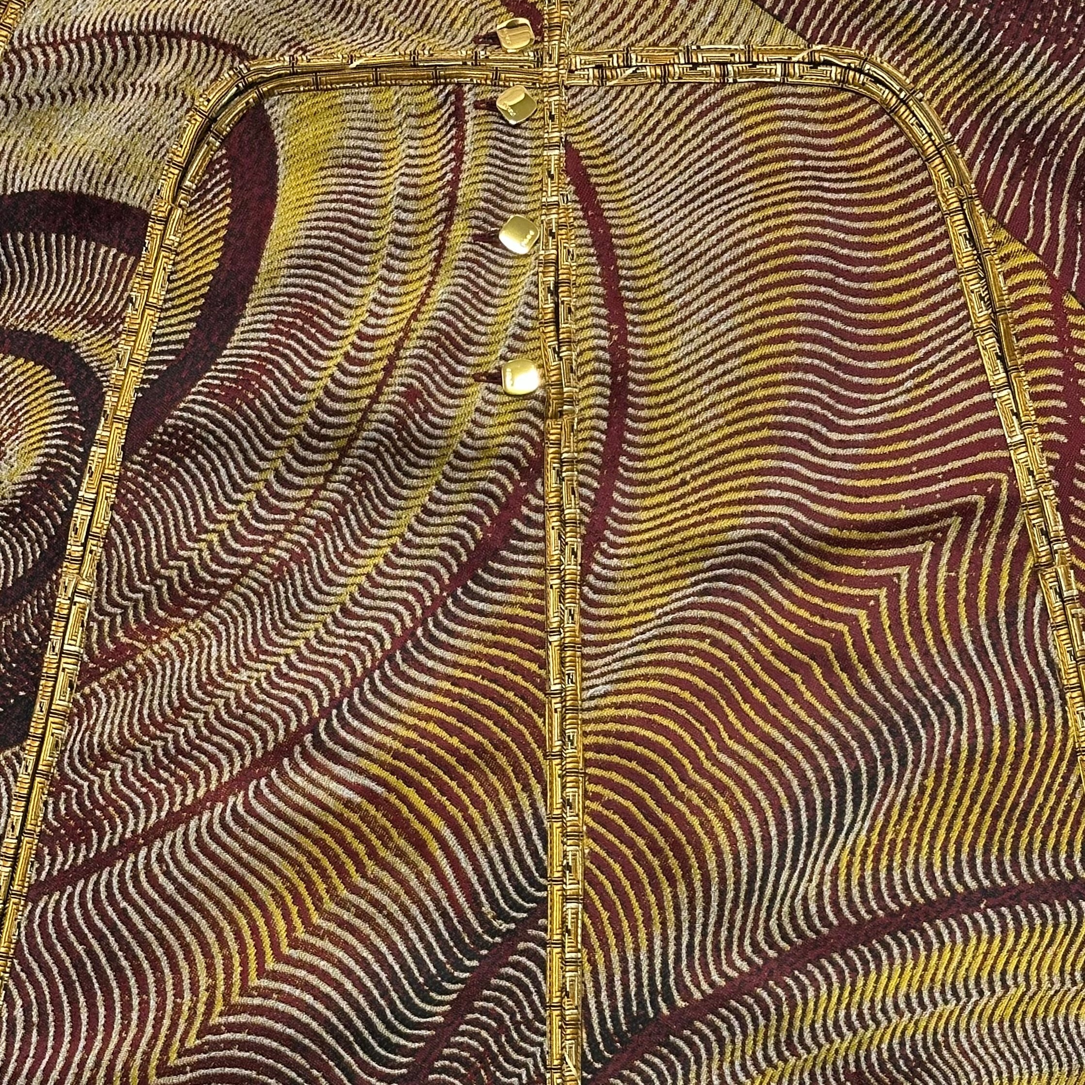 FENDI Fall Winter 2000 Jacquard Flared Midi Skirt - 4