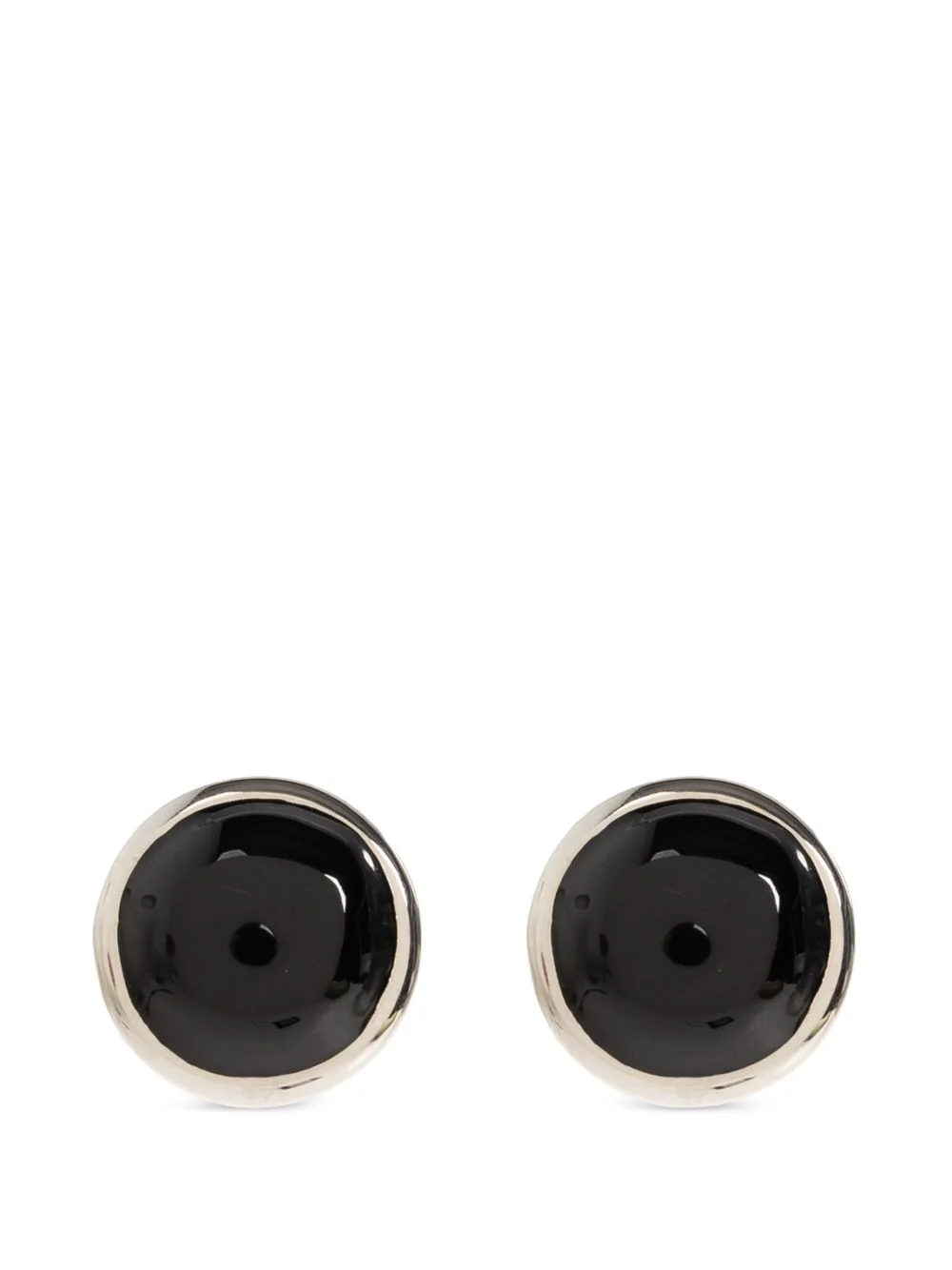 polished-finish stud earrings - 1