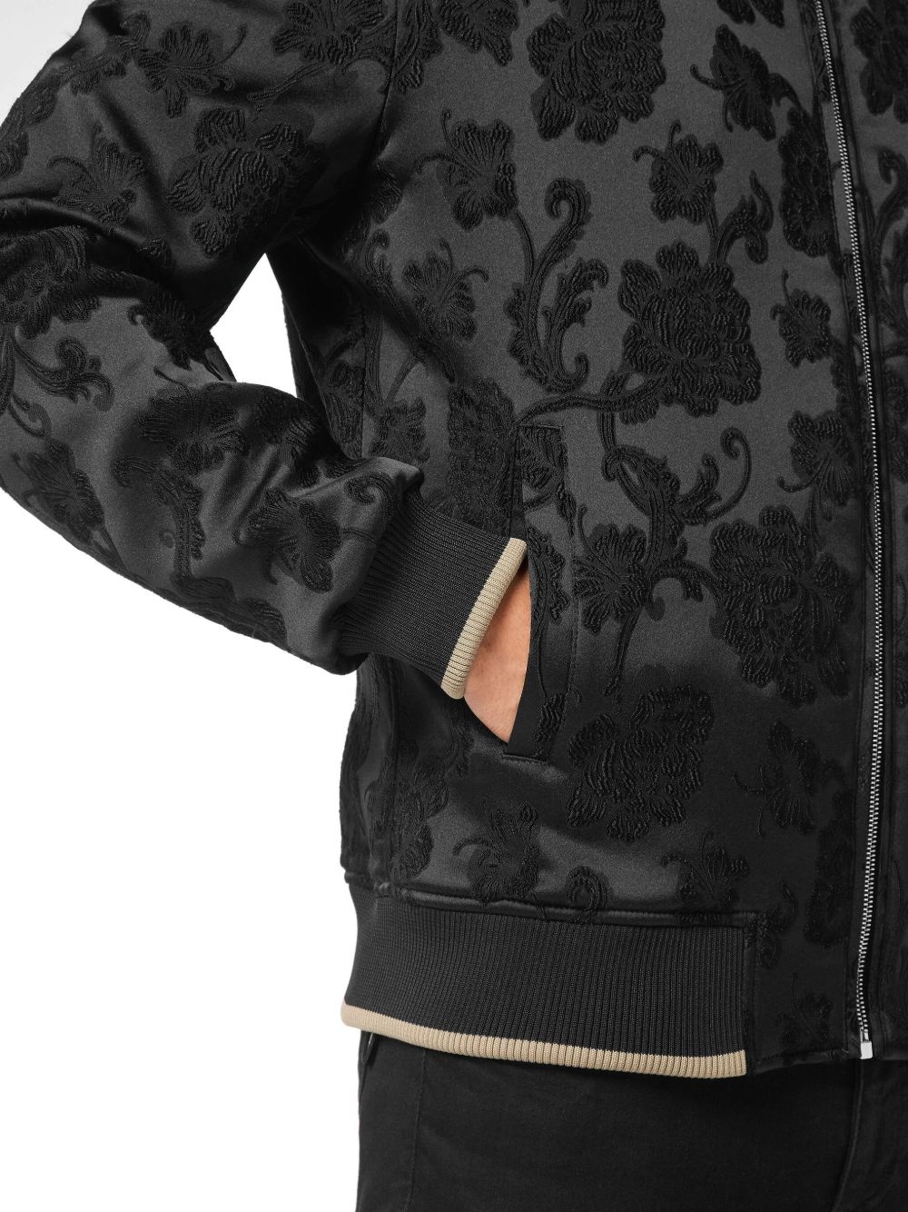jacquard flowers bomber jacket - 6