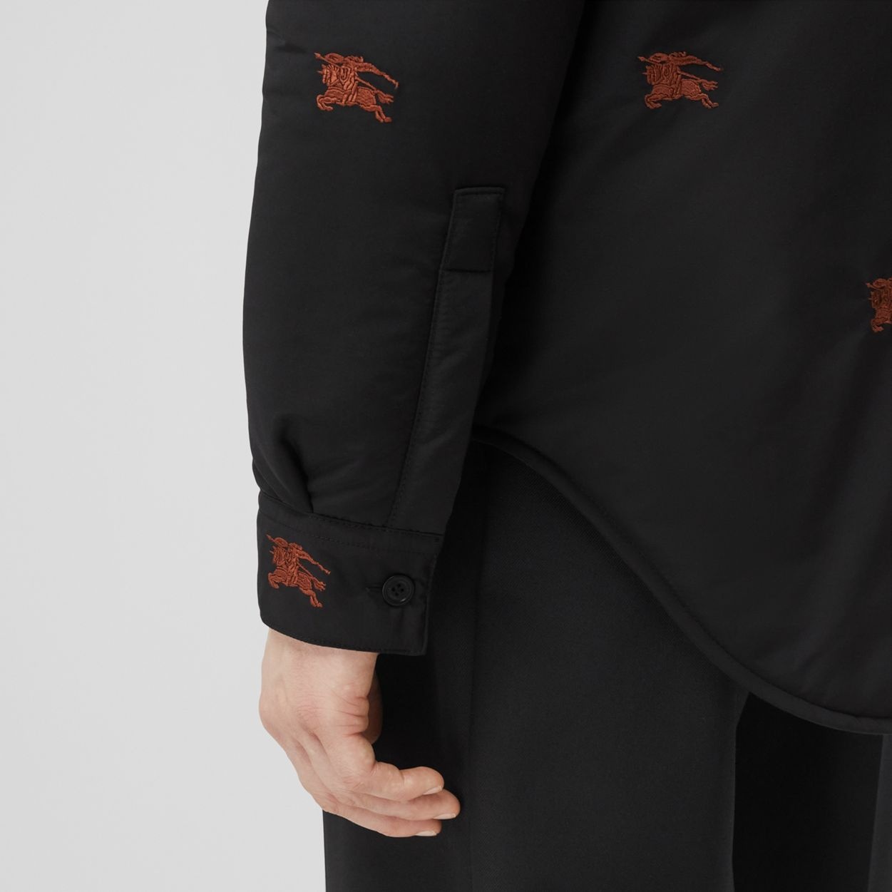 Tシャツ・カットソー Burberry Embroidered nylon padded shirt (8061050 A1189) Burberry BURBERRY Embroidered Nylon Padded Shirt | luosophy