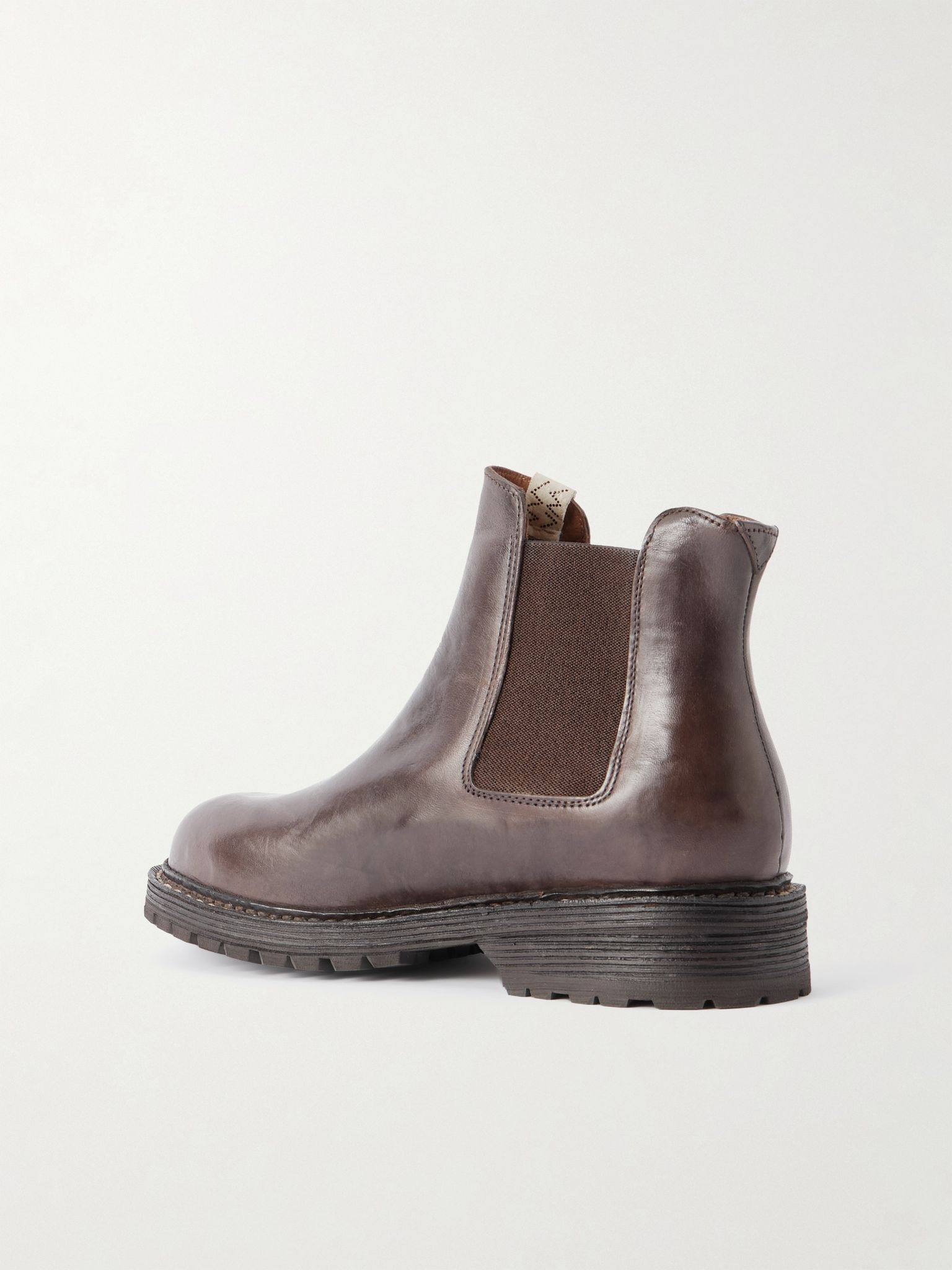 Gornergrat Mid-Folk Leather Chelsea Boots Dark brown - 4
