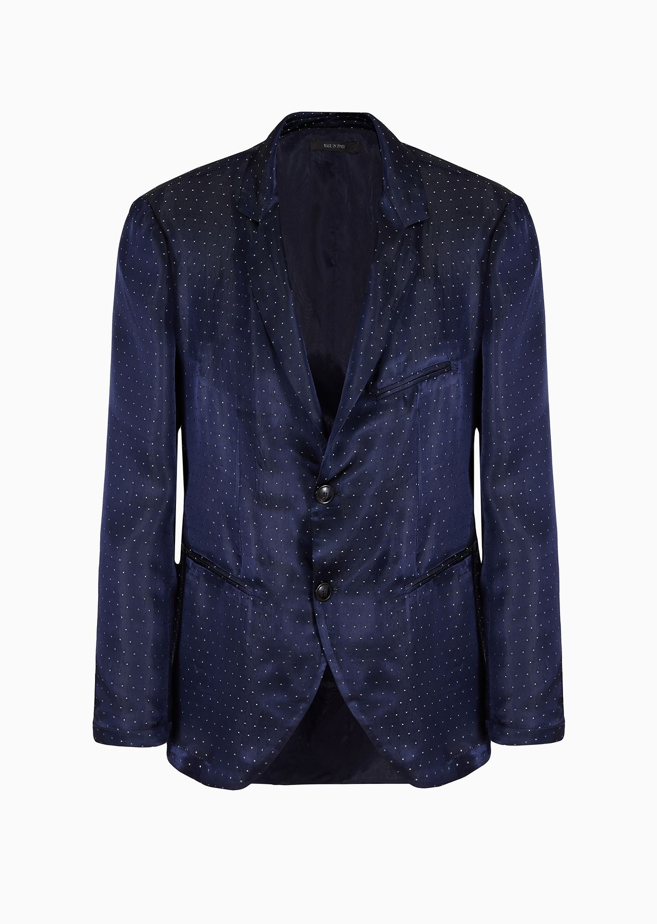 ASV jacquard viscose blend single-breasted jacket - 1