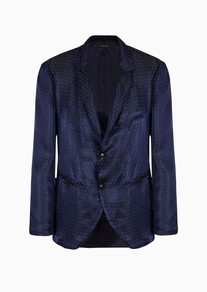 ASV jacquard viscose blend single-breasted jacket 1