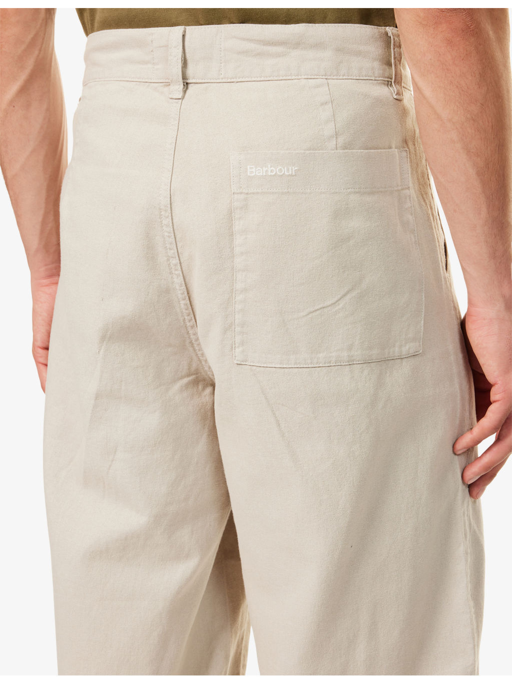Patch-Pocket Straight-Leg Linen And Cotton Trousers - 5