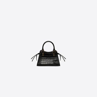 BALENCIAGA Women's Neo Classic Xs Handbag Crocodile Embossed in Black outlook