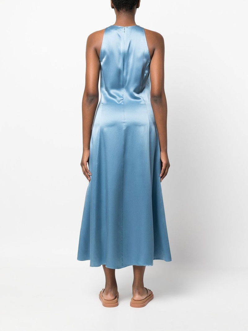 satin-finish silk midi dress 4