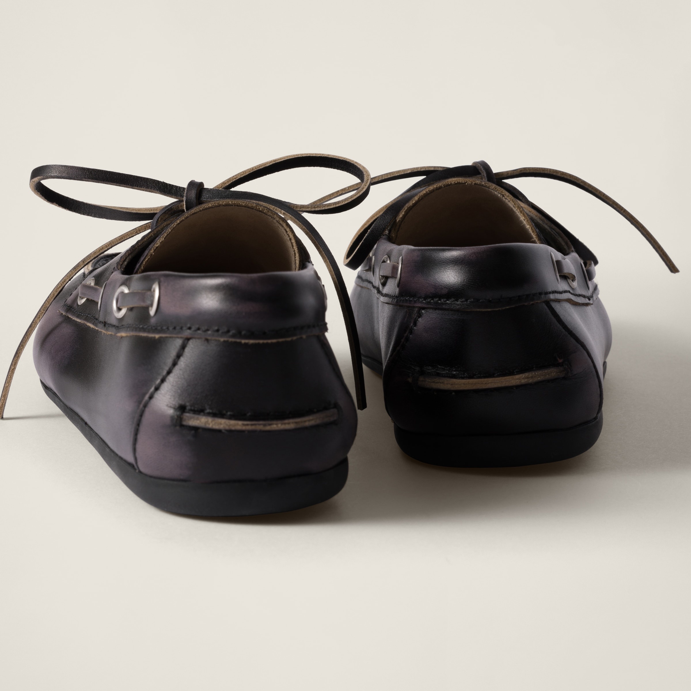 Unlined bleached leather loafers - 3