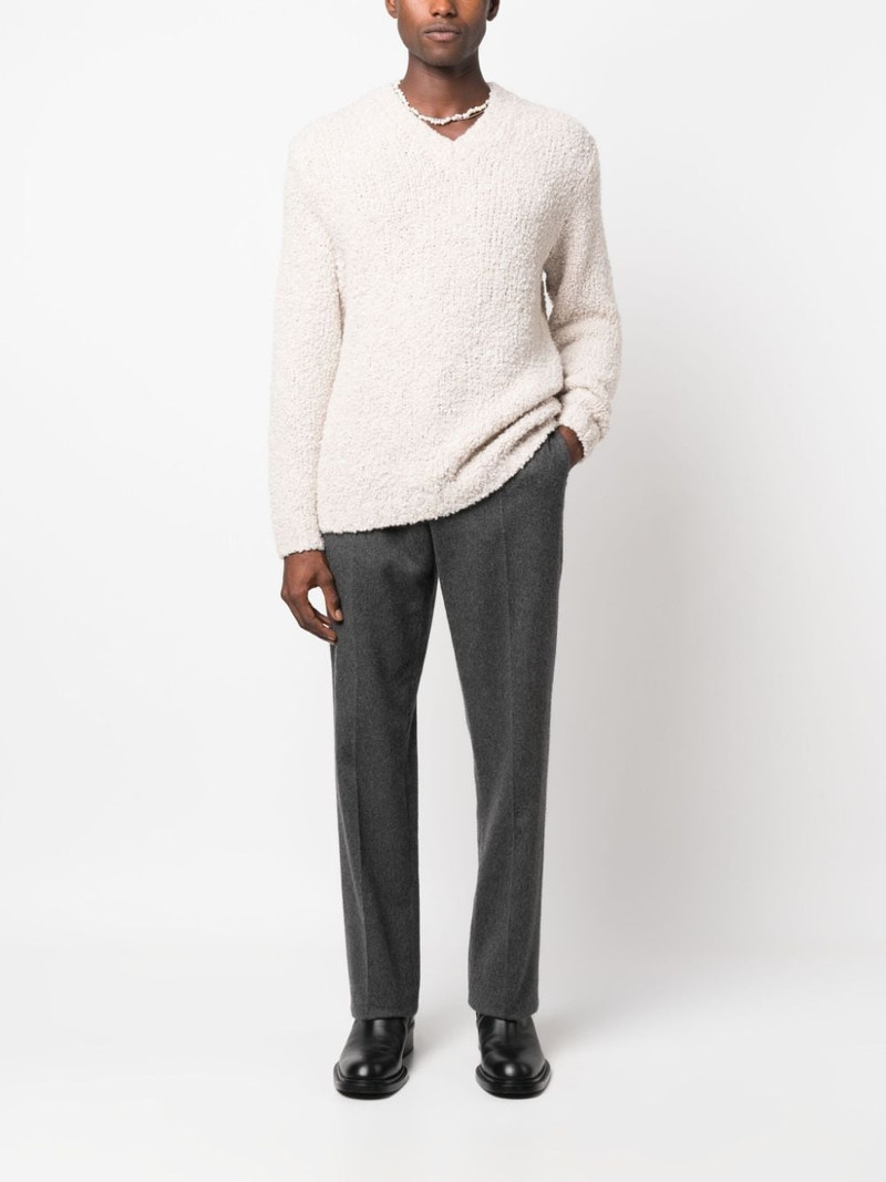 SUNFLOWER brushed-effect V-neck jumper outlook