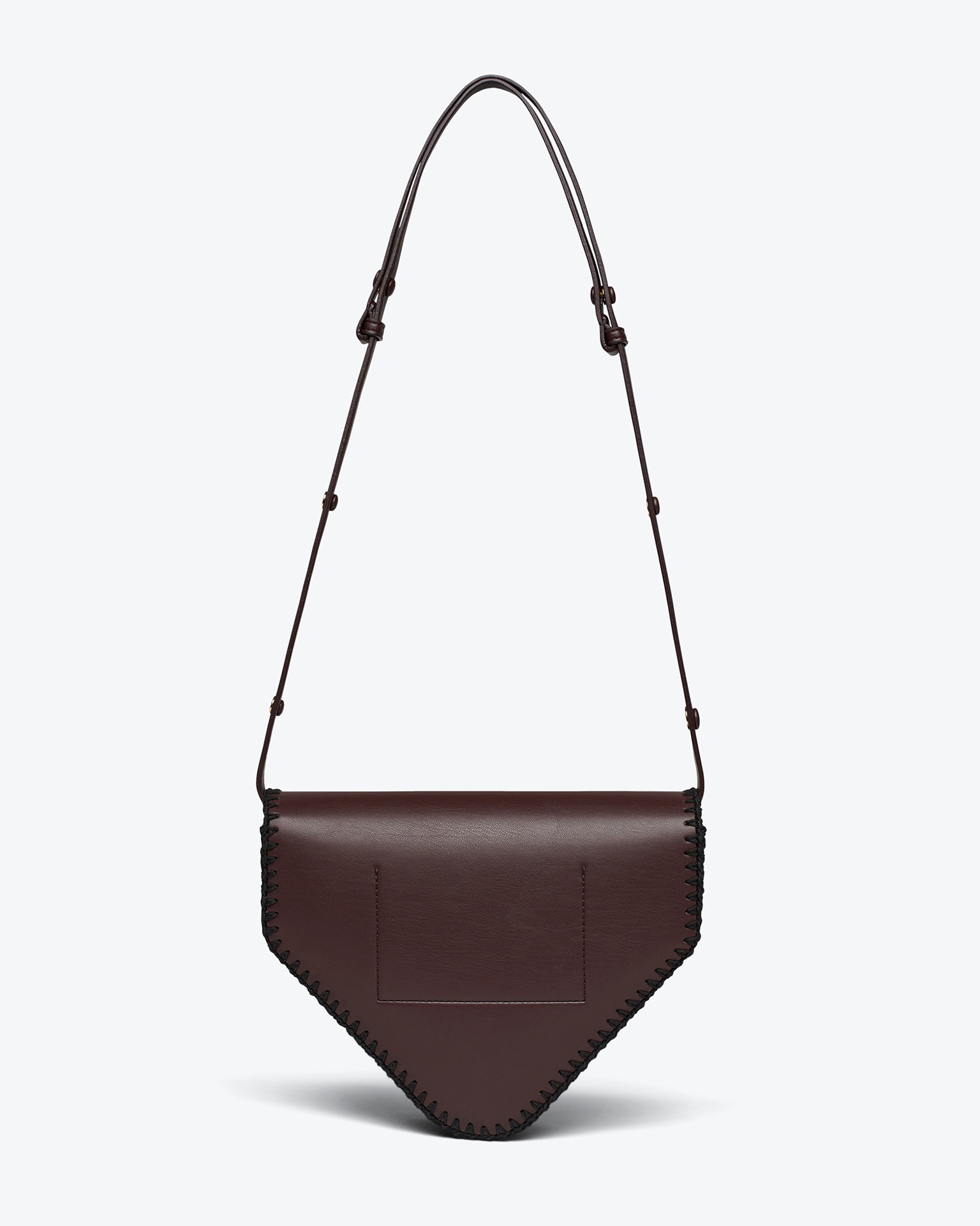 THE TRIANGLE BAG MEDIUM - Alt-nappa shoulder bag - Coffee bean/black - 4