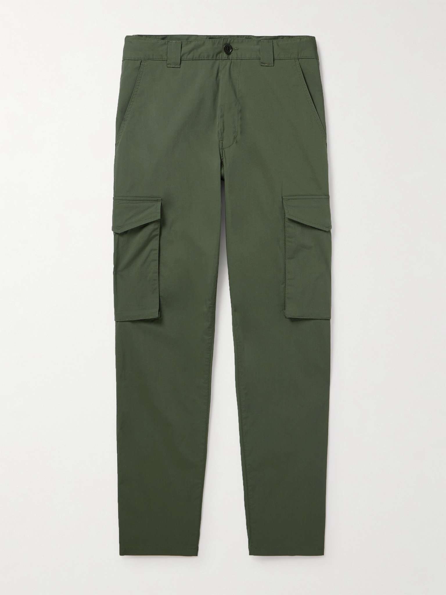 Straight-Leg Cotton-Blend Cargo Trousers - 1