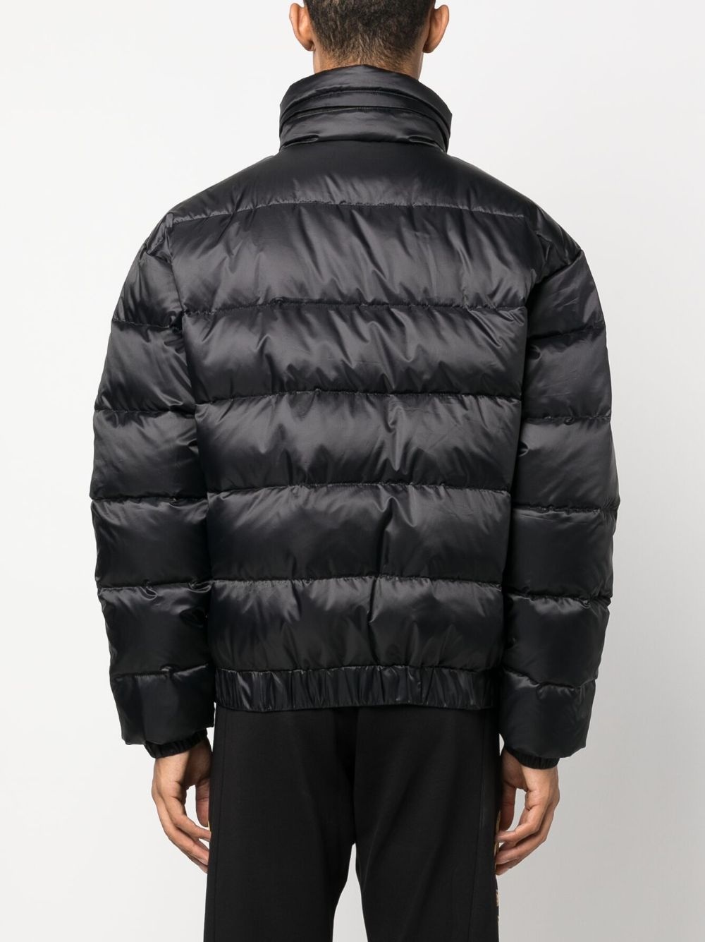 logo-patch padded jacket - 4