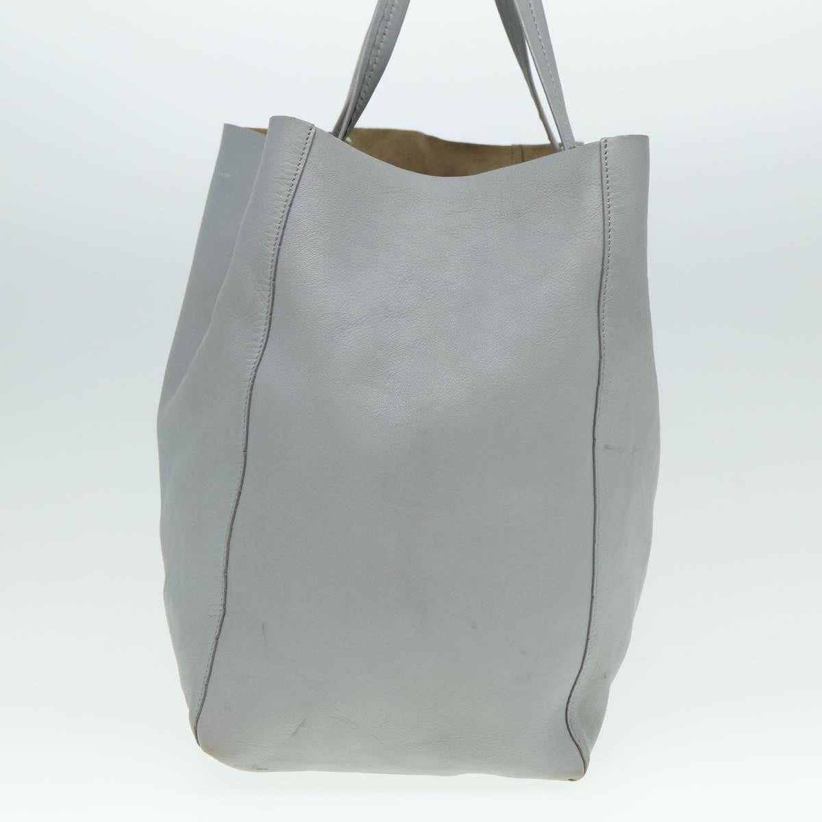 CELINE Horizontal Cabas Tote Bag Leather Light Blue - 3