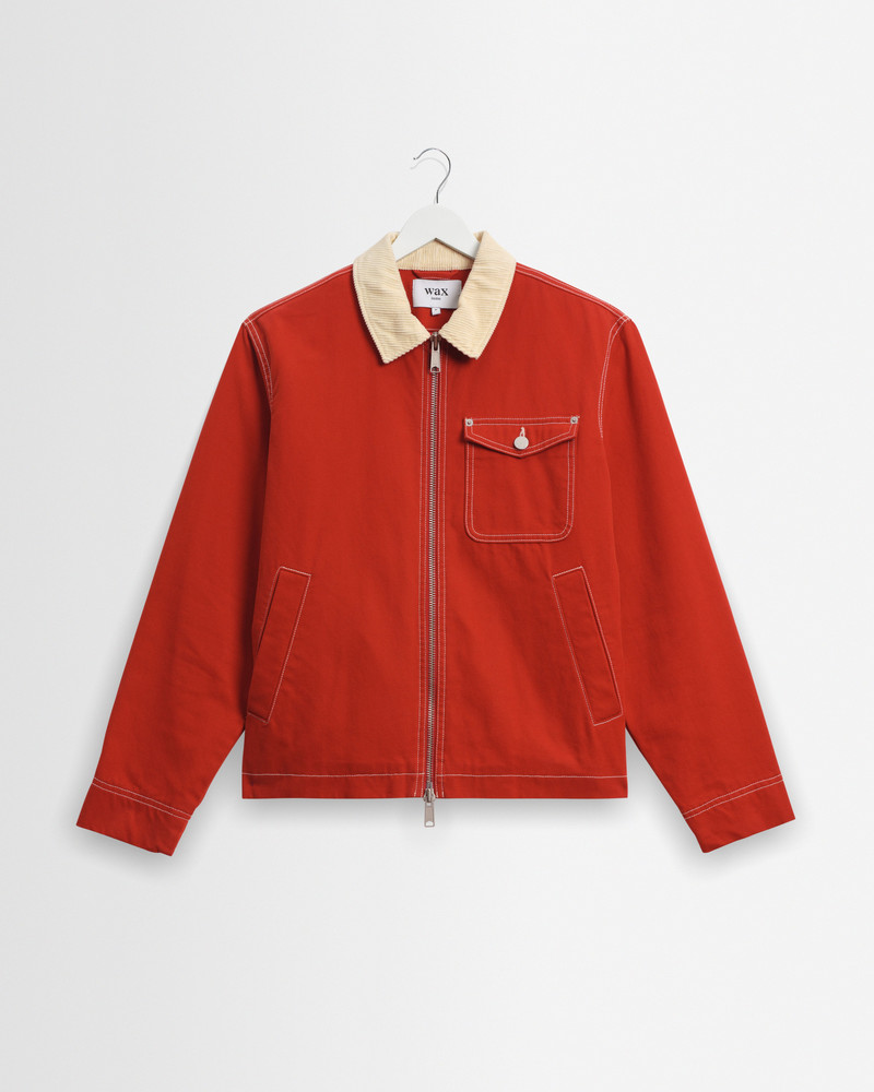 Mason - Red Peached Canvas Work Jacket 1