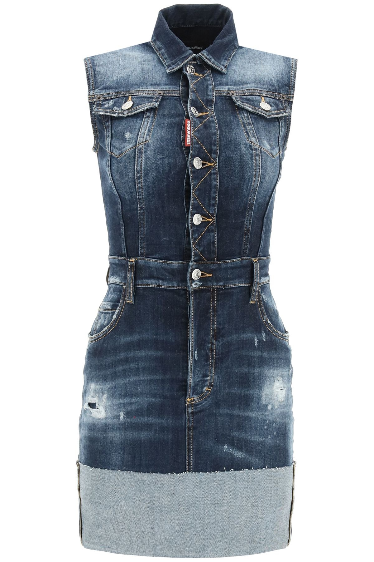 DENIM MINI DRESS - 1