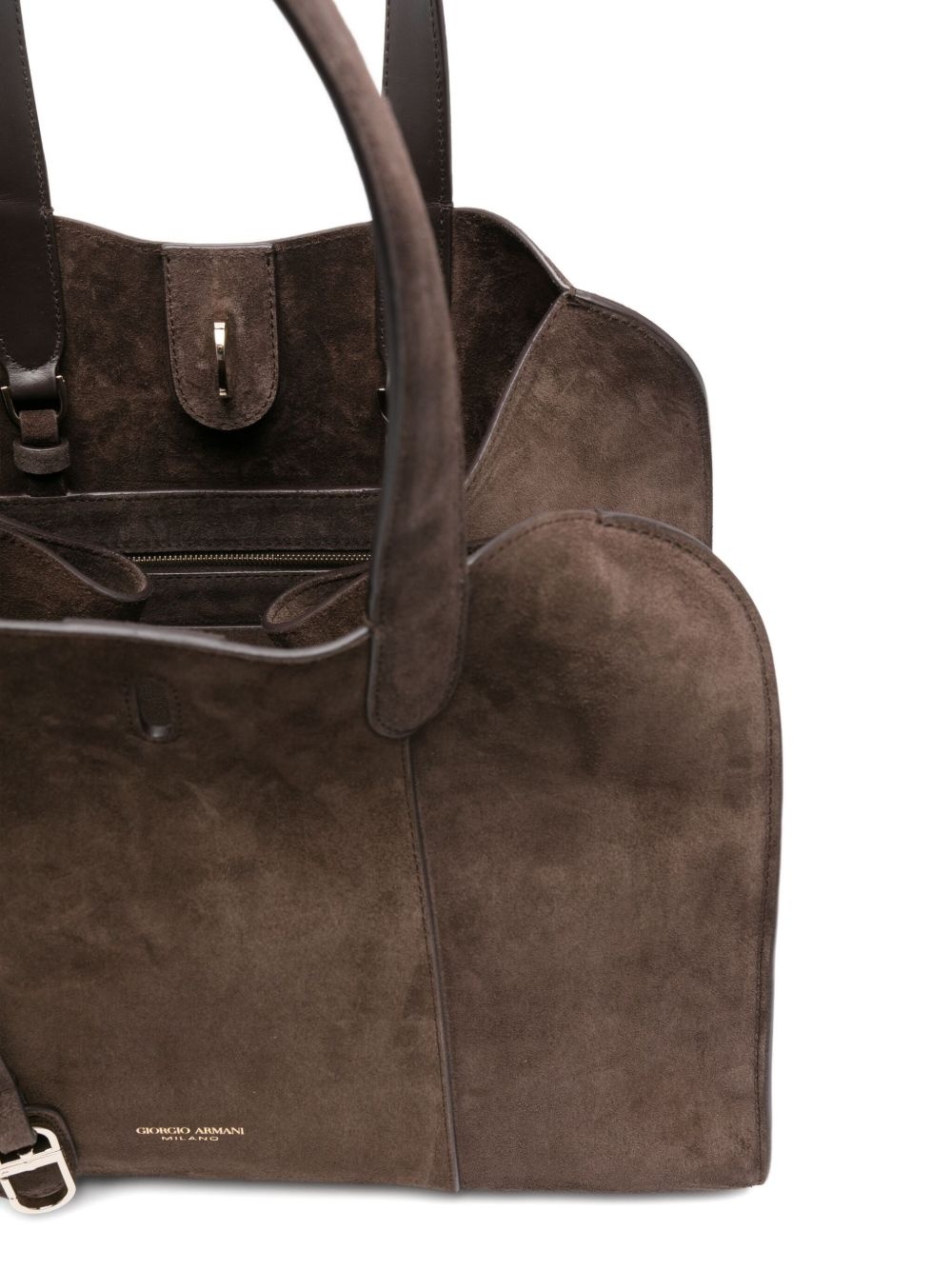 suede calfskin tote bag - 4