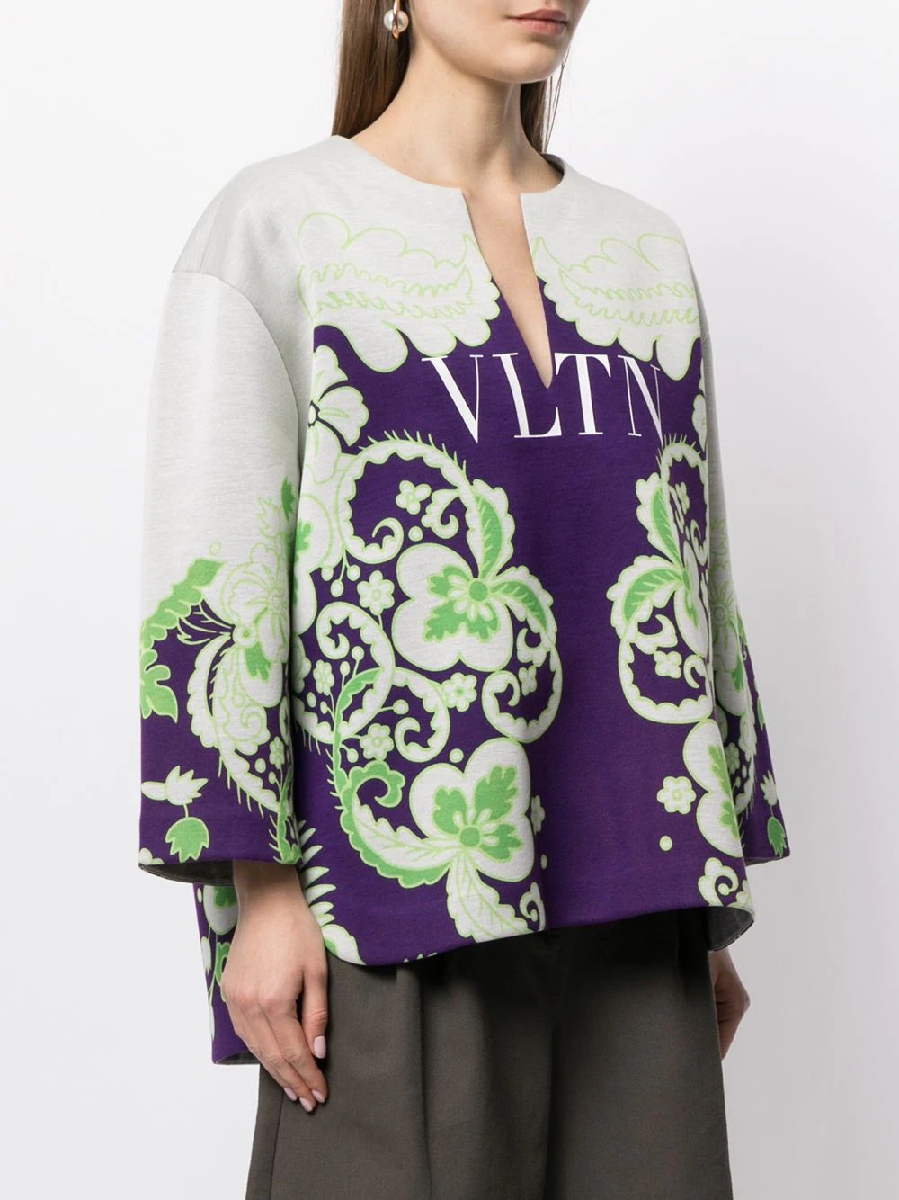 VLTN floral-print sweatshirt - 3