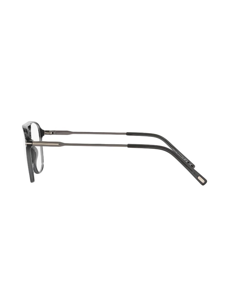 logo-plaque pilot-frame glasses 4